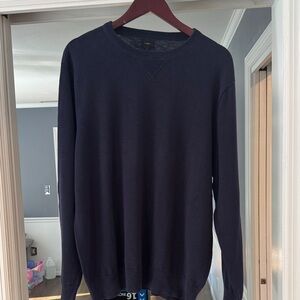 Men's J Crew Cotton Navy Blue Crewneck Sweater Size XL